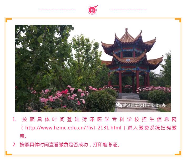 菏医单招，从报名到缴费详细流程