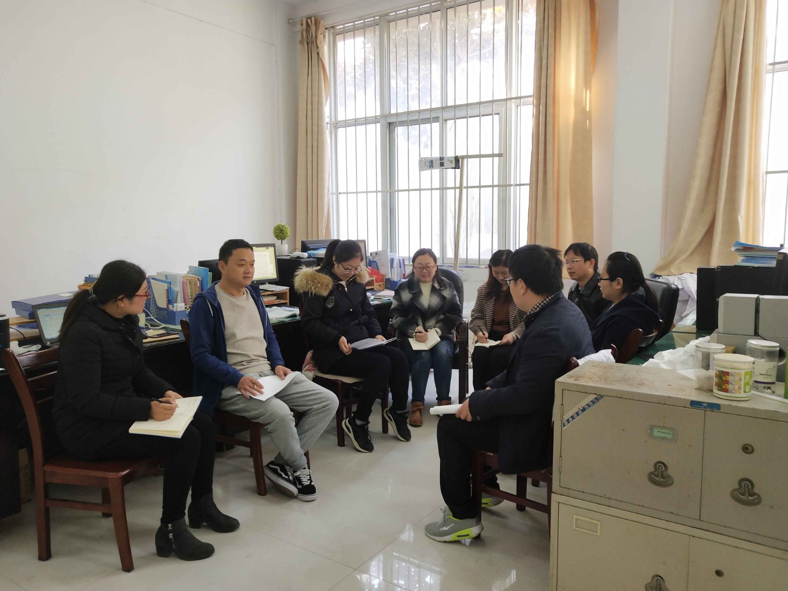 我部人体解剖学教研室集体学习“全校系部、教研室主任关于课程思政的研讨会”精神