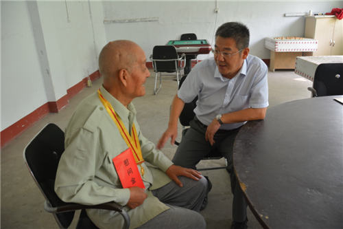 我校领导慰问抗战老战士